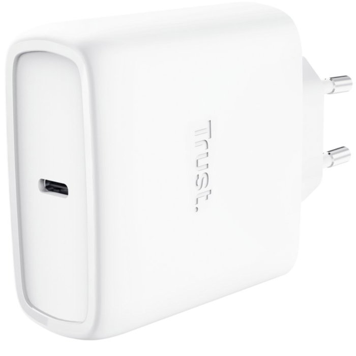 CARGADOR PARED/VIAJE USB-C 65W + CABLE USB-C 2 M MAXO BLANCO TRUST